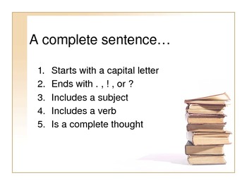 Preview of How to Write a Complete Sentence