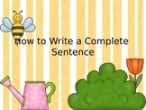 How to Write a Complete Sentence Power Point