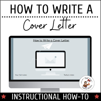 Preview of How to Write a Cover Letter | Job Application | Vocational Skills| Google Slides