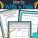 How to Write a Fable- Fable Writing Activity with Graphic 