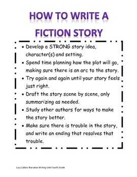how to write a fiction story