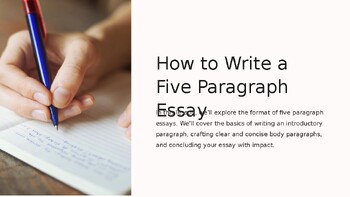 Preview of How to Write a Five Paragraph Essay