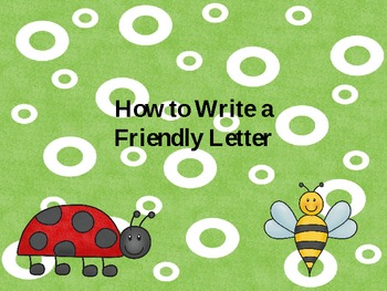 Preview of How to Write a Friendly Letter Power Point_Spring