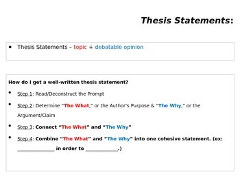 how do i make a thesis statement