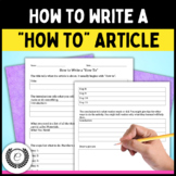 How to Write a "How To" Article