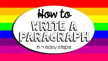 Preview of How to Write a Paragraph: A step by step guide for A+ writing! Distance Learning