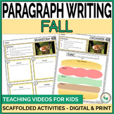 How to Write a Paragraph Activities For Fall Digital & Pri