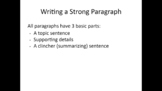 How to Write a Paragraph (ages 7-11)
