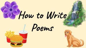Preview of How to Write a Poem Workbook- Writer's Toolbox