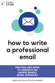 How to Write a Professional Email - 5 E lesson, game, temp