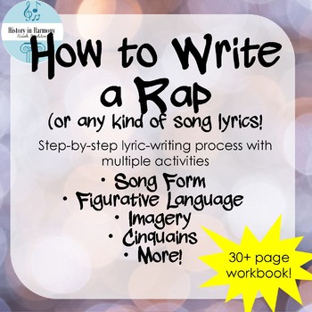 Preview of How to Write a Rap Unit - Song Form, Figurative Language, Imagery, Poetry, Music