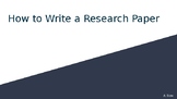 How to Write a Research Paper - Lesson Presentation