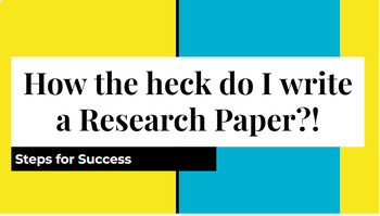 How To Write A Research Paper (ppt) By Catherine Suchan | TPT