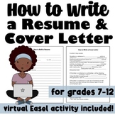 How to Write a Resume & Cover Letter: Classroom Lesson & W