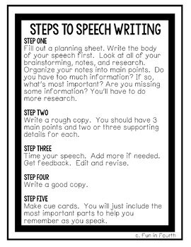 how to make speech writing example