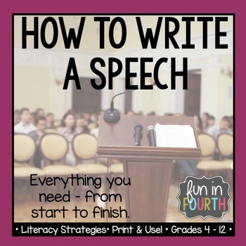 Preview of Speech Writing Unit Guide: Topics, Examples, Planning, Assessment (All-in-One)
