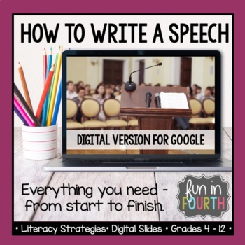 Preview of How to Write a Speech | Speech Writing | Google Slides™ for Distance Learning