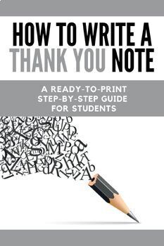 How to Write a THANK YOU NOTE / Gratitude / Teacher Appreciation / SEL ...