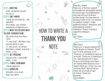 Preview of How to Write a Thank You Note