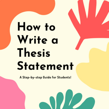 Preview of How to Write a Thesis Statement Assignment- PowerPoint included!