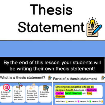 How to Write a Thesis Statement Google Classroom by Ali's Answers