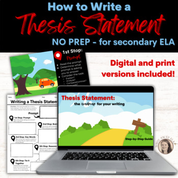 Preview of How to Write a Thesis Statement - NO PREP: for secondary students