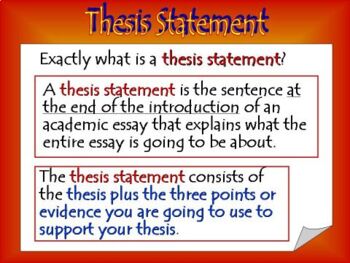 How to Write a Thesis Statement PPT Grades 9-12 by Fun Learning for All