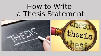 Preview of How to Write a Thesis Statement PowerPoint