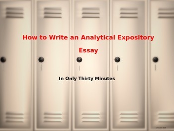 Preview of How to Write an Analytical Expository Essay