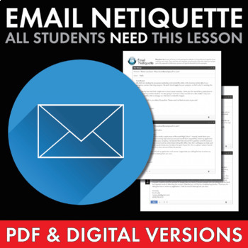 Preview of How to Write Email, Email Etiquette, PDF & Google Drive, Distance Learning, CCSS