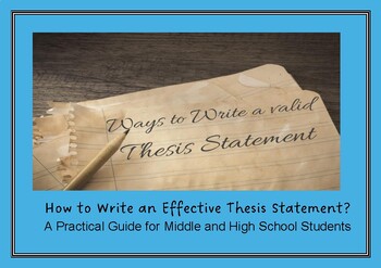 Preview of How to Write an Effective Thesis Statement? A Practical Guide for Students