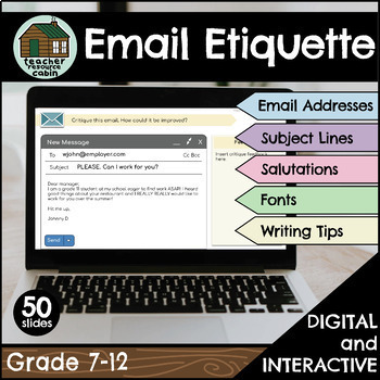 Preview of How to Write an Email (Email Etiquette) Google Slides™ [EDITABLE]