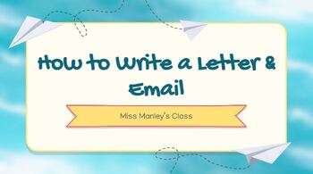 Preview of How to Write an Email & Letter Slides Notes