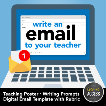 Preview of How to Write an Email to Your Teacher: Lesson with Poster, Assignment, Prompts