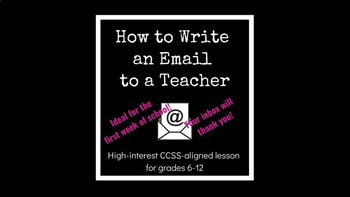 Preview of How to Write an Email to a Teacher