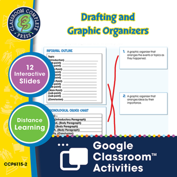 Preview of How to Write an Essay: Drafting and Graphic Organizers - Google Slides Gr. 5-8