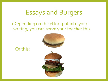 how to write an essay hamburger style