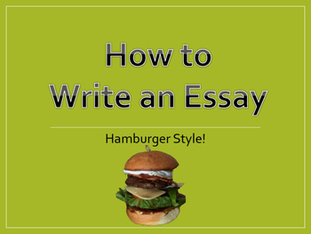 Preview of How to Write an Essay - Hamburger Style