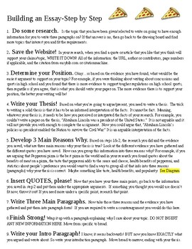 Preview of How to Write an Essay-Step by Step!