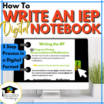 Preview of How to Write an IEP-Digital Notebook - Special Education