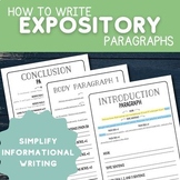 How to Write an Informational Essay Graphic Organizers