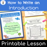 How to Write an Introduction Paragraph for Informational W