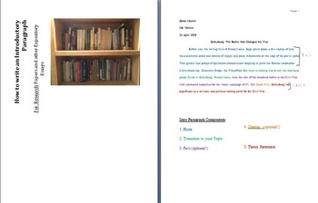 Preview of How to Write an Introduction Paragraph: for Research and Expository Writing