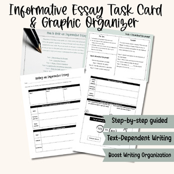 Preview of Informative Essay Outline | Guided Text-Based Informative Writing