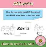 How to Write in ASL: An Introduction to the ASLwrite System