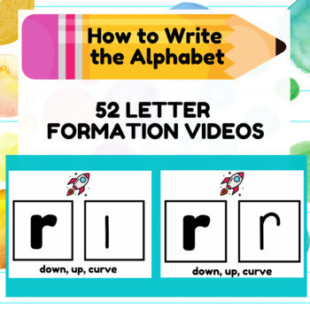 Preview of How to Write the Alphabet - 52 Letter Formation Videos