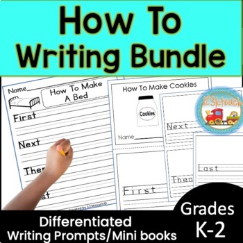 Preview of How to Writing Bundle-Kindergarten, 1st, 2nd- Print or Digital-Differentiate
