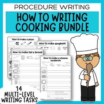 Preview of How to Writing | Cooking Bundle | Differentiated Procedure Writing