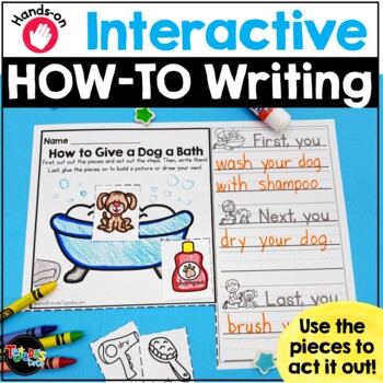 Preview of How to Writing Pages: Hands-on Sequencing Kindergarten Writing