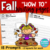 How to Writing Pages for First or Second Grade - Fall Theme